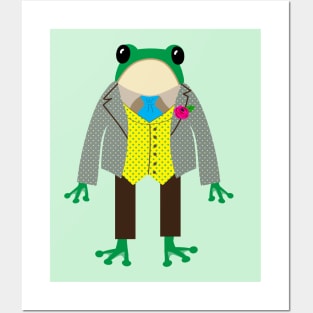 Fashionable frog in a dapper suit Posters and Art